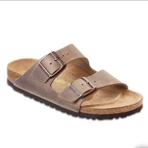 Women's Birkenstock Arizona Leather Slide Sandals - Size 40